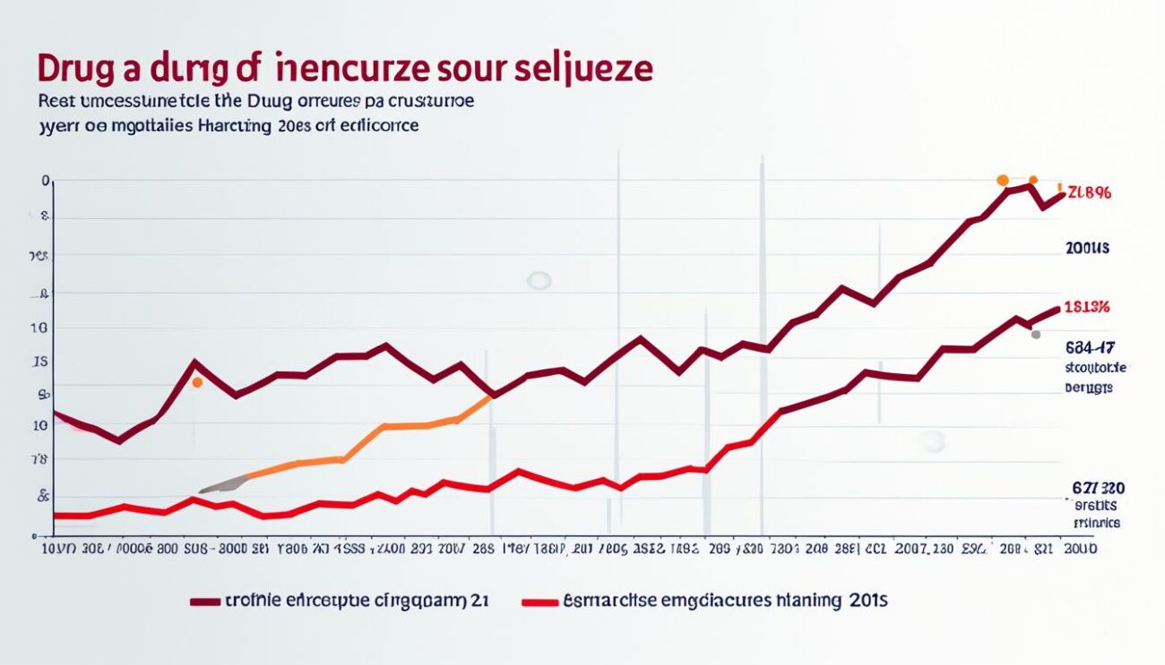 Increase in drug seizures in the last decade